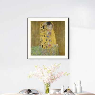 [ Gustav Klimt ][ The Kiss ] Museum Class Art Reproduction Painting [ CRUSE 3.82 Giga Resolution Original Piece Scanned and Painted] [ Aluminum Alloy Hand Framed ]