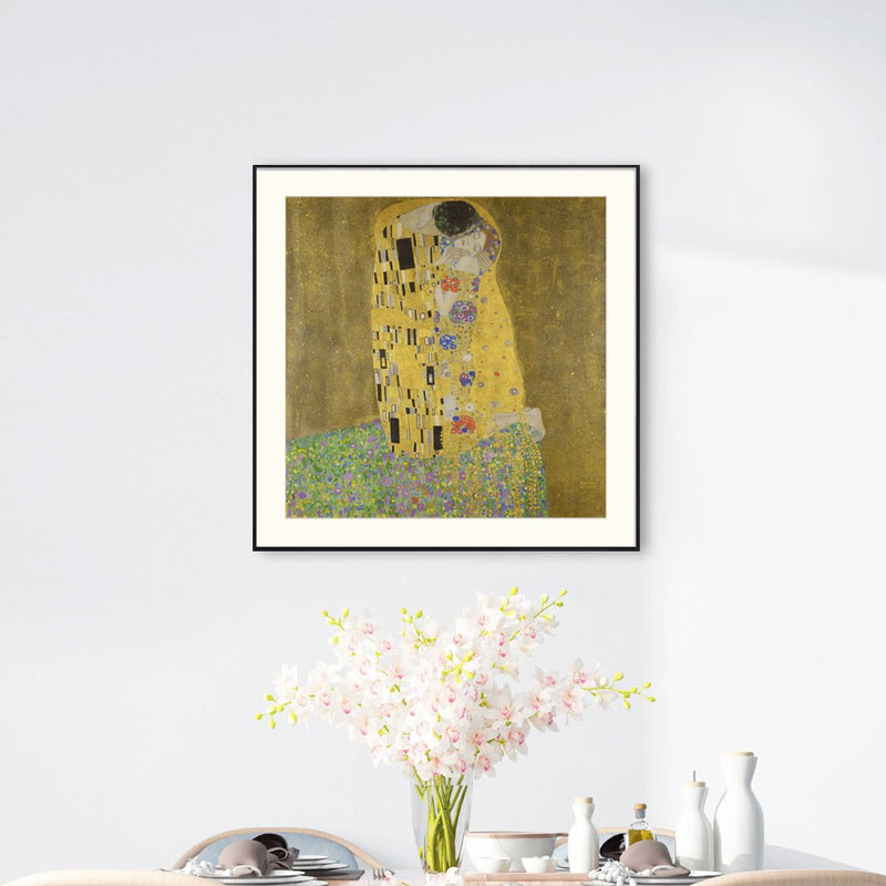 [ Gustav Klimt ][ The Kiss ] Museum Class Art Reproduction Painting [ CRUSE 3.82 Giga Resolution Original Piece Scanned and Painted] [ Aluminum Alloy Hand Framed ]