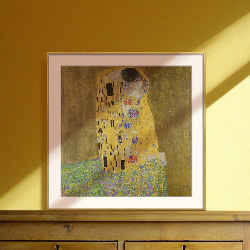 [ Gustav Klimt ][ The Kiss ] Museum Class Art Reproduction Painting [ CRUSE 3.82 Giga Resolution Original Piece Scanned and Painted] [ Aluminum Alloy Hand Framed ]