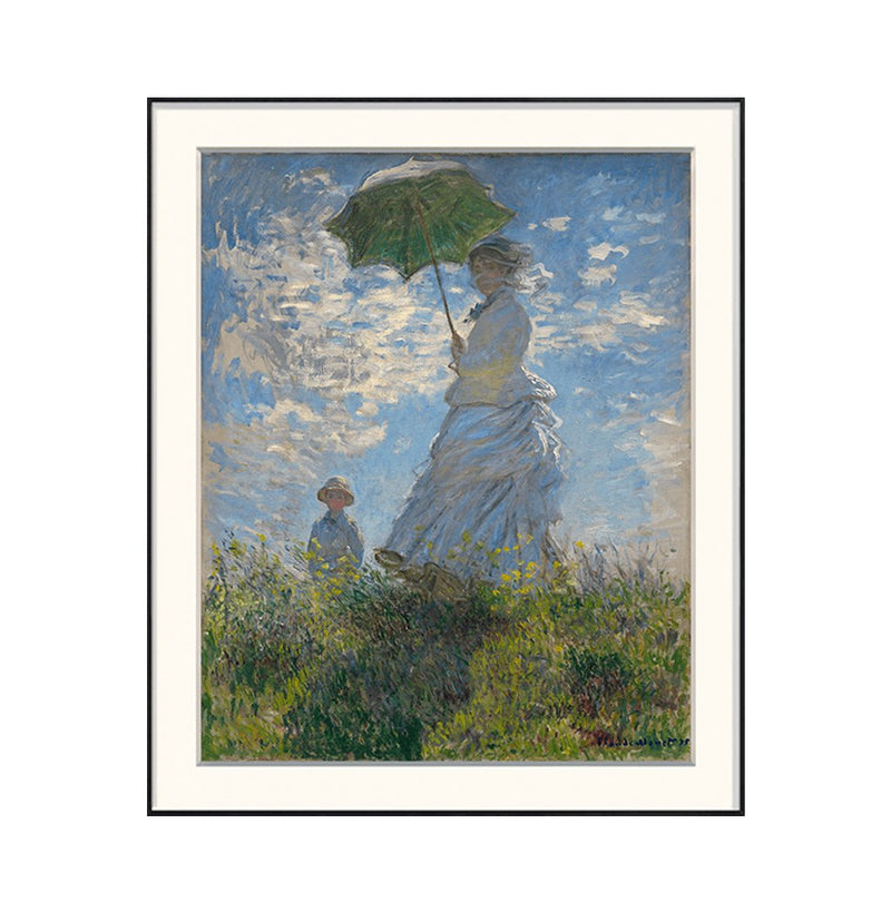 [ Claude Monet ][ Woman with a Parasol ] Museum Class Art Reproduction Painting [ CRUSE 3.82 Giga Resolution Original Piece Scanned and Painted] [ Aluminum Alloy Hand Framed ]
