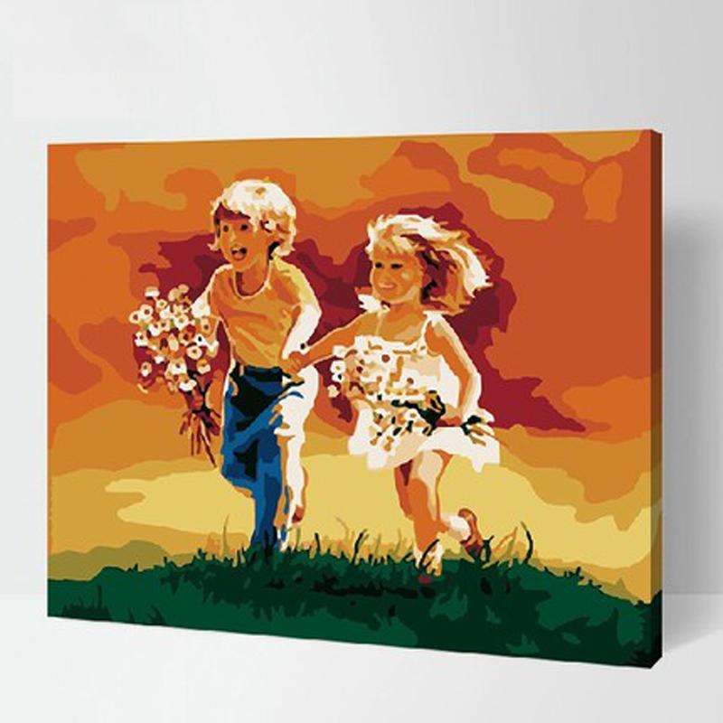 MADE4U [ Figure Series ] [ 20" ] [ Wood Framed ] Paint By Numbers Kit with Brushes and Paints (Chindhood G018)