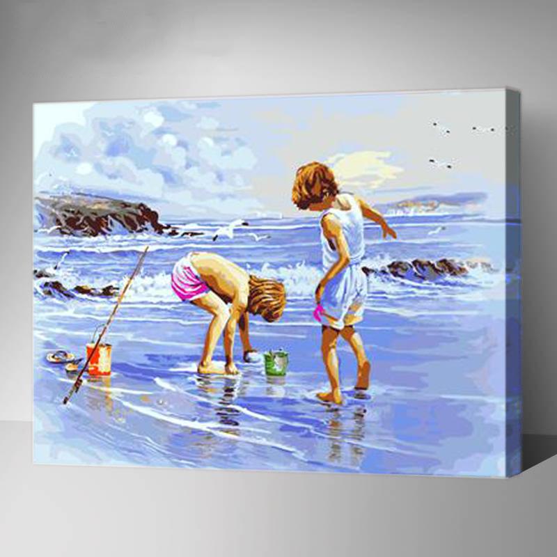 MADE4U [ Figure Series ] [ 20" ] [ Wood Framed ] Paint By Numbers Kit with Brushes and Paints (Summer G273)