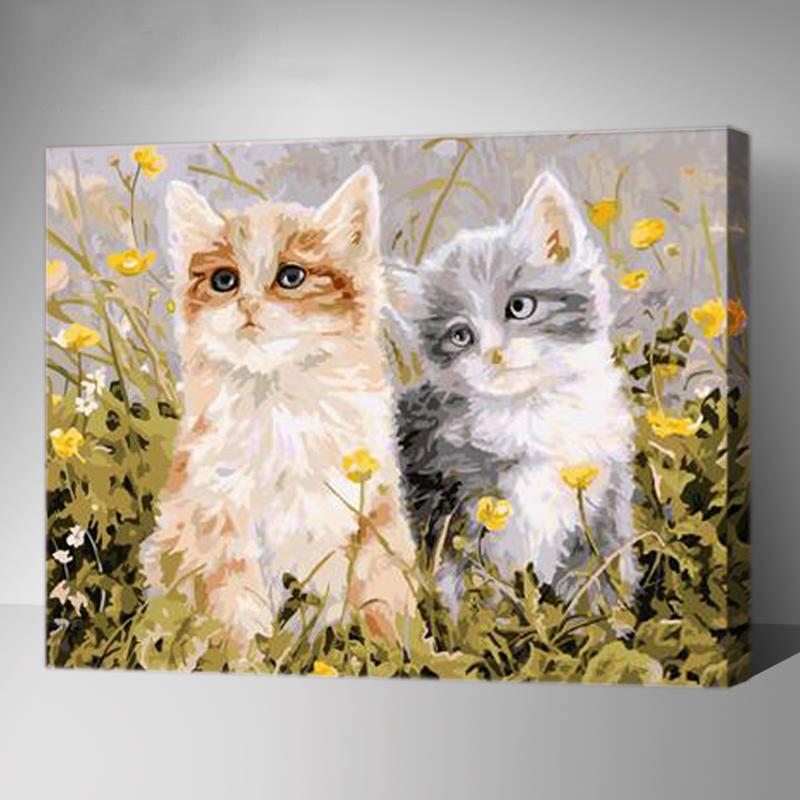 MADE4U [ 20" ] [ Animals Series ] [ Wood Framed ] Paint By Numbers Kit with Brushes and Paints ( Gats HHGZG294 )