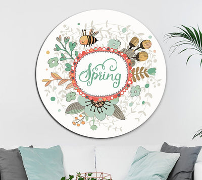 MADE4U [ Circular Plate ] [ 16" ] [ Thicker Wood Framed ] Paint By Numbers Kit with Brushes and Paints ( Rabbit GGCHTD )