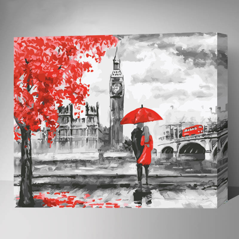 MADE4U [ London Series ] [ 20" ] [ Thicker (1") ] [ Wood Framed ] Paint By Numbers Kit with Brushes and Paints ( London HHGZGX22089 )