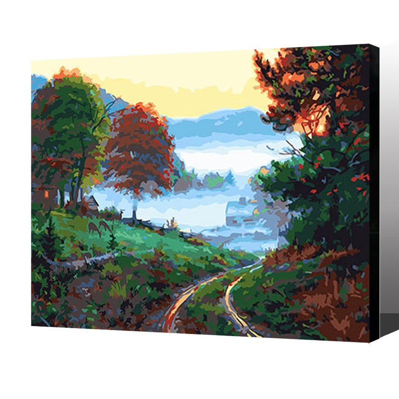 MADE4U [ Scenery Series ] [ 20" ] [ Wood Framed ] Paint By Numbers Kit with Brushes and Paints ( Scenery HHGZGX23884 )