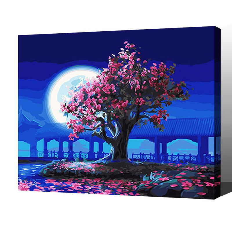 MADE4U [ Trees Series ] [ 20" ] [ Wood Framed ] Paint By Numbers Kit with Brushes and Paints ( Trees HHGZGX25275 )