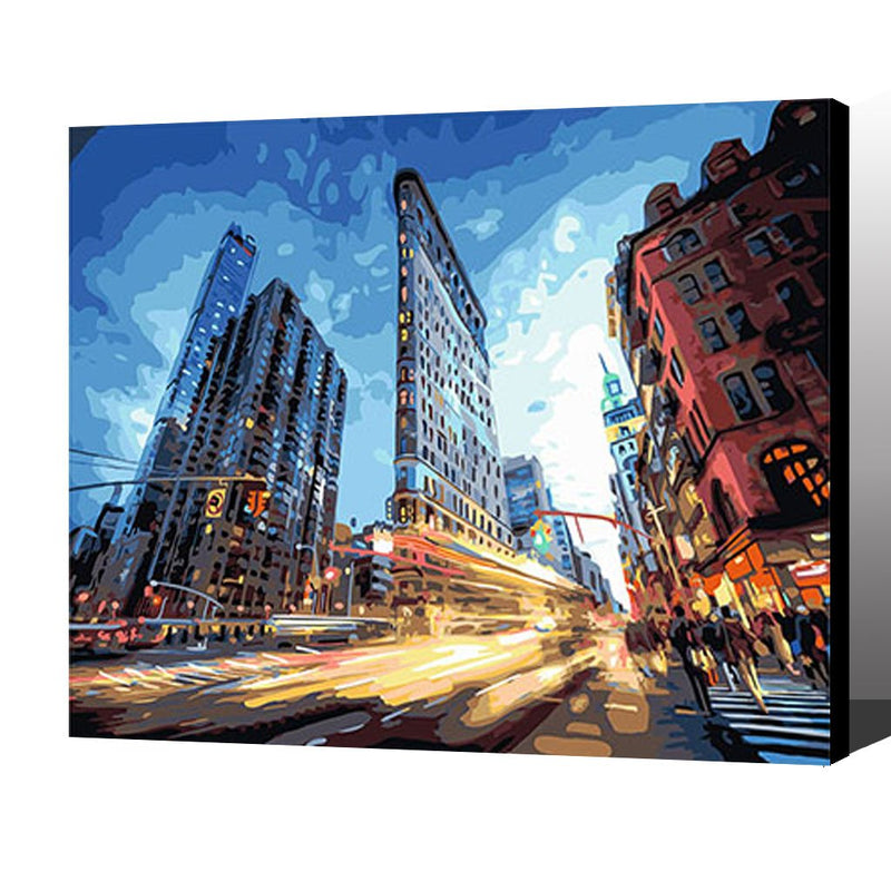 MADE4U [ Building Series ] [ 20" ] [ Wood Framed ] Paint By Numbers Kit with Brushes and Paints ( Building HHGZGX25312 )