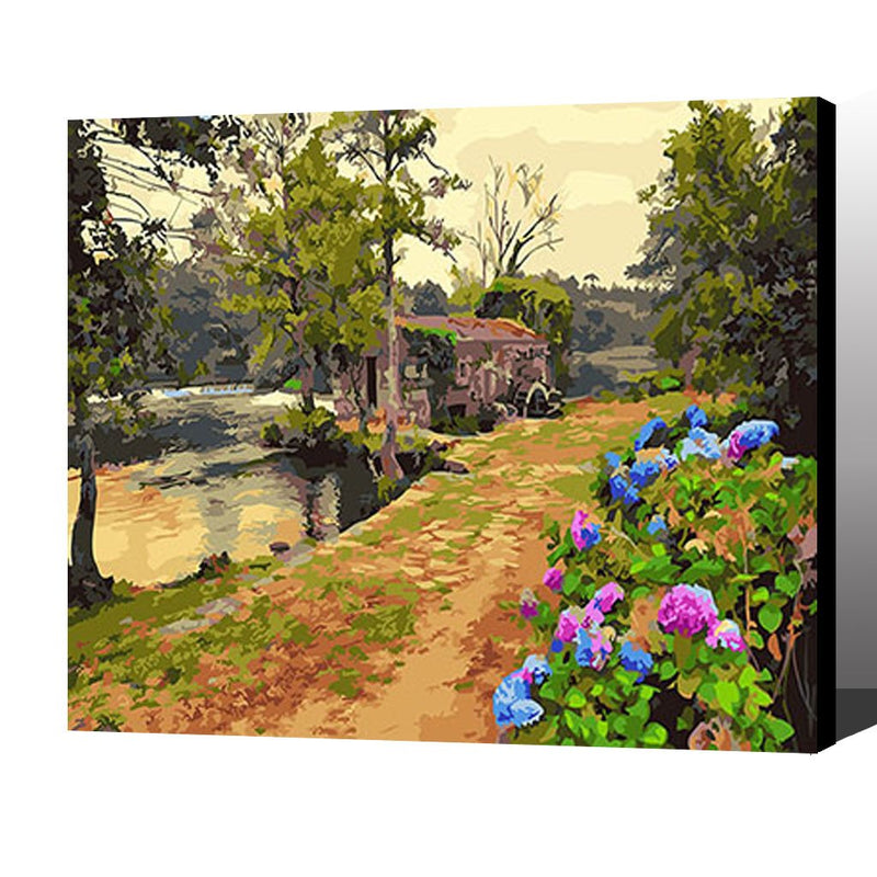 MADE4U [ Scenery 2 Series ] [ 20" ] [ Wood Framed ] Paint By Numbers Kit with Brushes and Paints ( Scenery HHGZGX25514 )