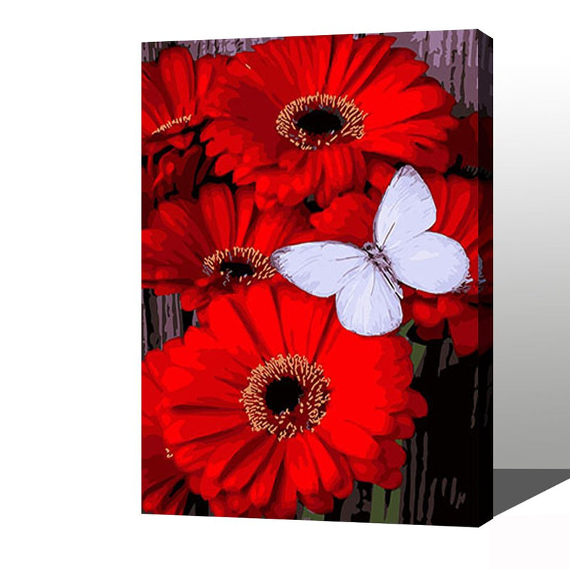 MADE4U [ Flowers Series ] [ 20" ] [ Wood Framed ] Paint By Numbers Kit with Brushes and Paints ( Flowers HHGZGX25787 )