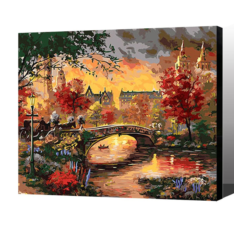 MADE4U [ Scenery Series ] [ 20" ] [ Wood Framed ] Paint By Numbers Kit with Brushes and Paints ( Scenery HHGZGX26045 )
