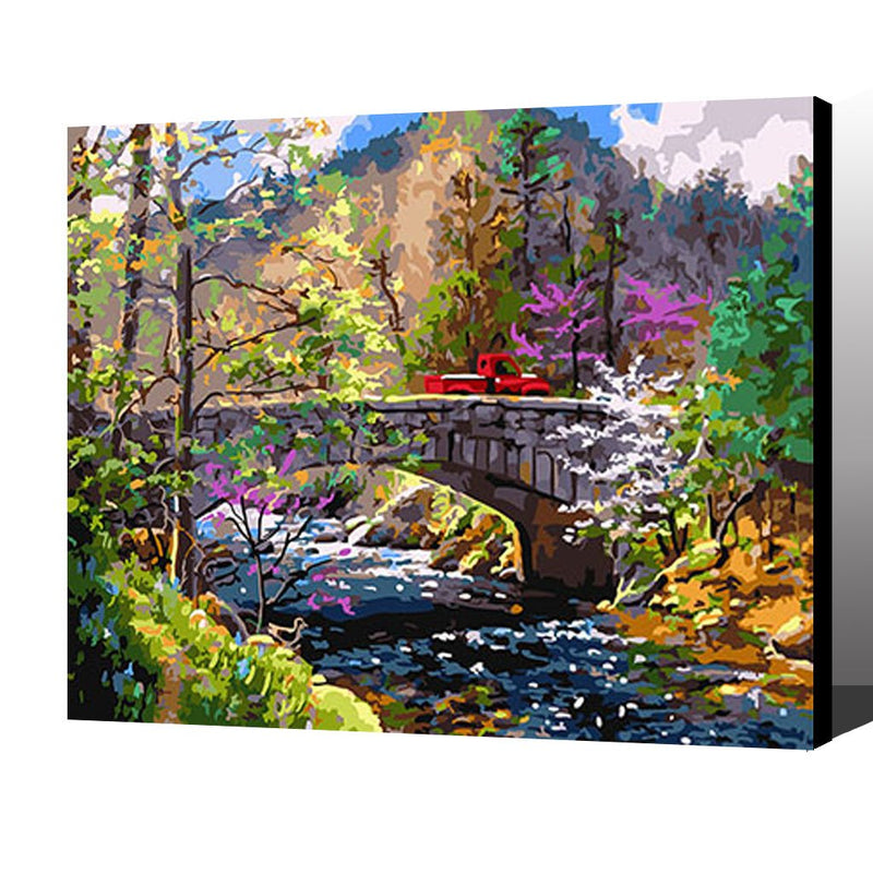 MADE4U [ Scenery 2 Series ] [ 20" ] [ Wood Framed ] Paint By Numbers Kit with Brushes and Paints ( Scenery HHGZGX26153 )