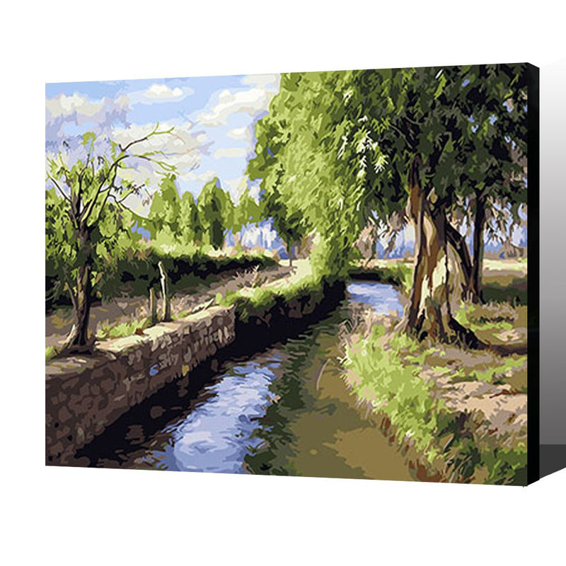 MADE4U [ Scenery Series ] [ 20" ] [ Wood Framed ] Paint By Numbers Kit with Brushes and Paints ( Scenery HHGZGX26215 )