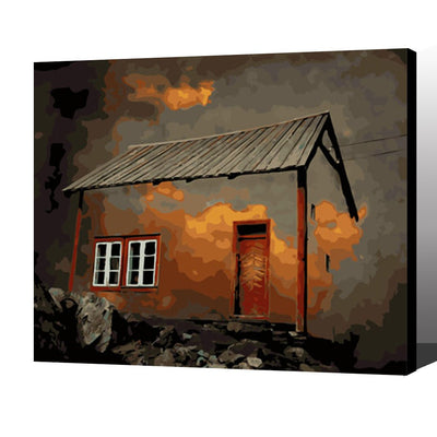 MADE4U [ Building Series ] [ 20" ] [ Wood Framed ] Paint By Numbers Kit with Brushes and Paints ( Building HHGZGX27439 )