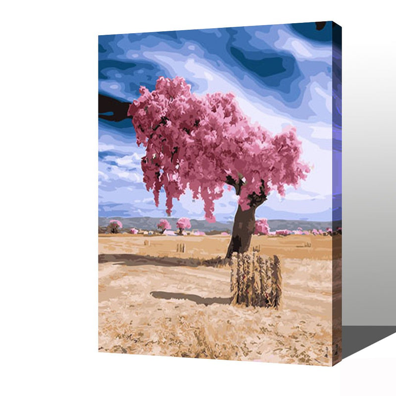 MADE4U [ Trees Series ] [ 20" ] [ Wood Framed ] Paint By Numbers Kit with Brushes and Paints ( Trees HHGZGX28769 )