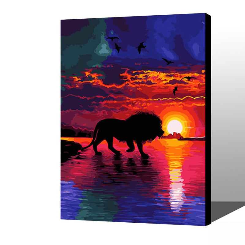 MADE4U [ Animal 7 Series ] [ 20" ] [ Wood Framed ] Paint By Numbers Kit with Brushes and Paints ( Animal HHGZGX28772 )