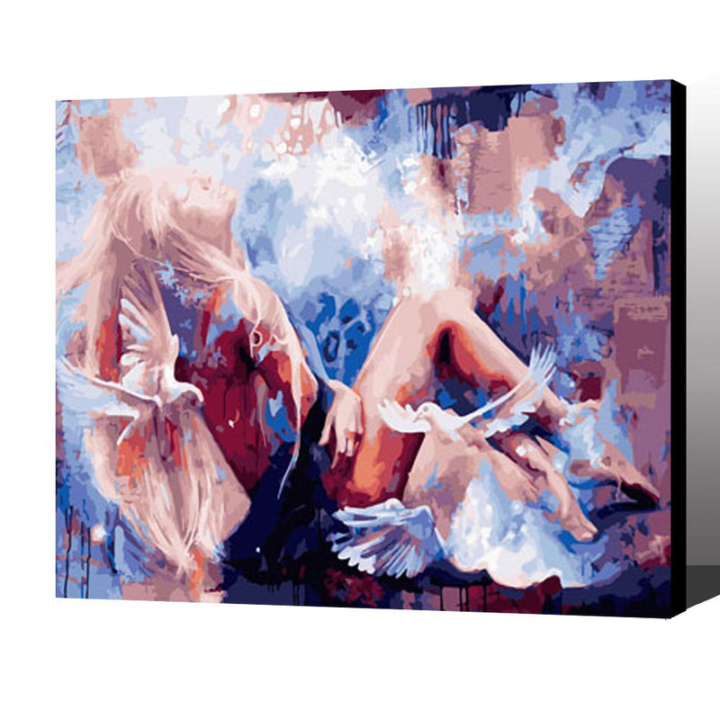 MADE4U [ Figure 3 Series ] [ 20" ] [ Wood Framed ] Paint By Numbers Kit with Brushes and Paints ( Figure HHGZGX29384 )