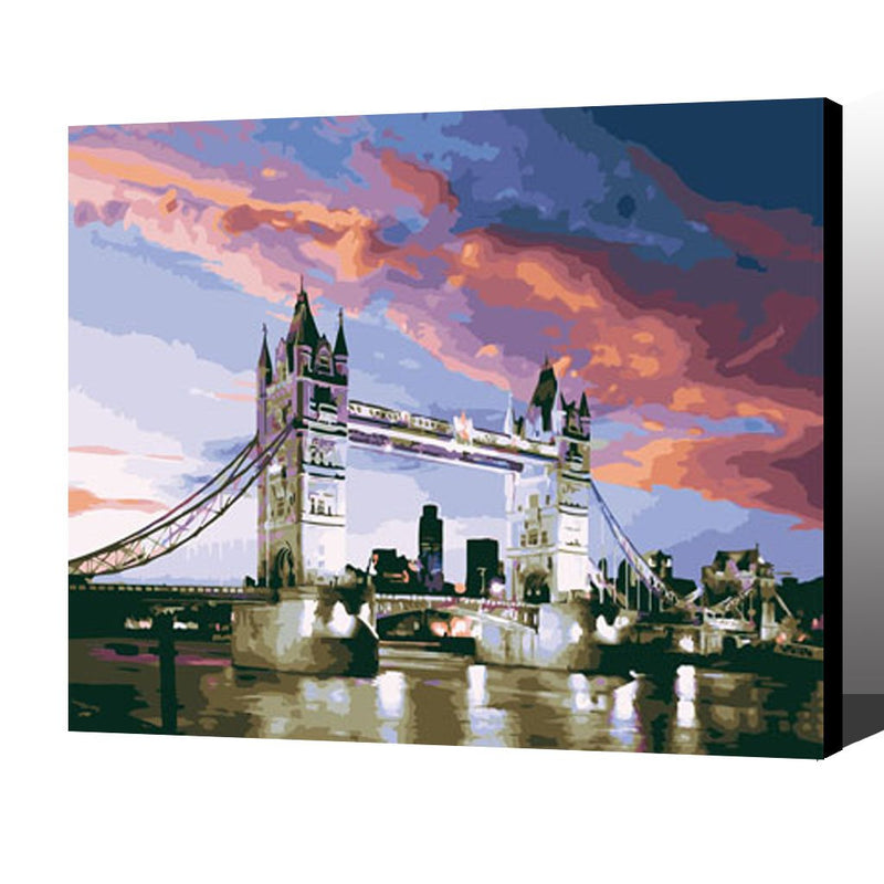 MADE4U [ Building Series ] [ 20" ] [ Wood Framed ] Paint By Numbers Kit with Brushes and Paints ( Building HHGZGX29789 )