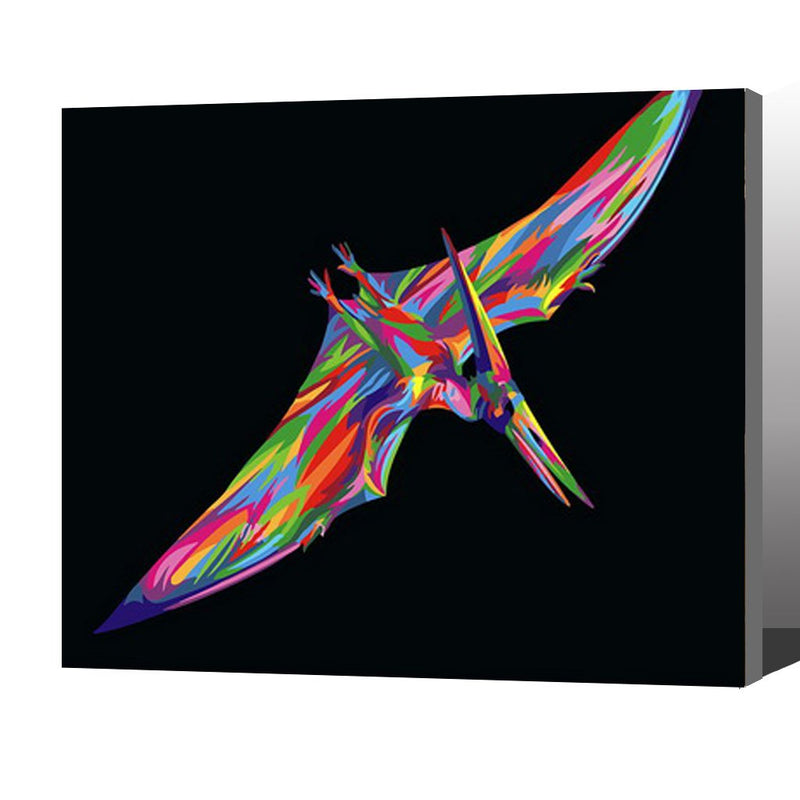 MADE4U [ Symphony Series ] [ 20" ] [ Thicker (1") ] [ Wood Framed ] Paint by Numbers Kit with Brushes and Paints ( Pterosaur HHGZGX29955 )
