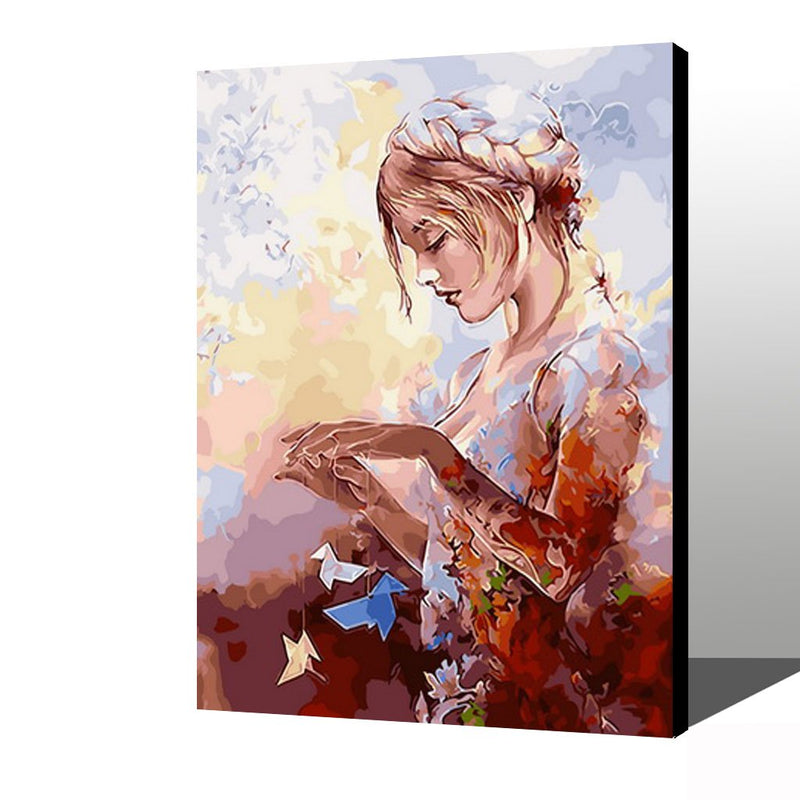 MADE4U [ Figure 3 Series ] [ 20" ] [ Wood Framed ] Paint By Numbers Kit with Brushes and Paints ( Figure HHGZGX30936 )
