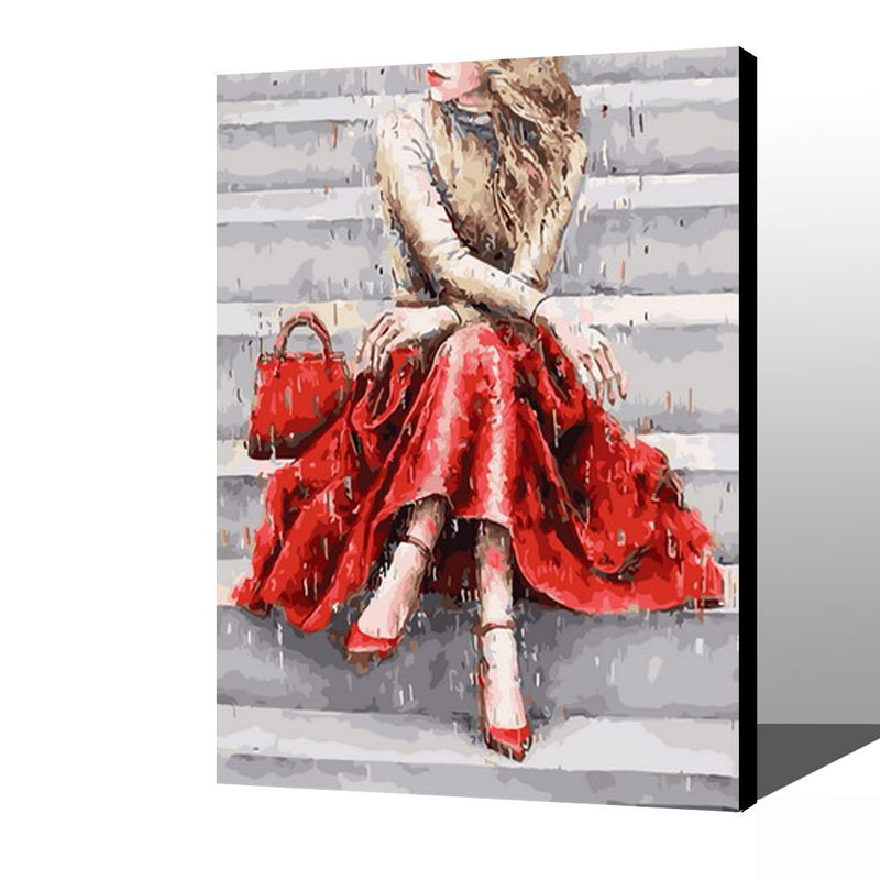 MADE4U [ Figure 3 Series ] [ 20" ] [ Wood Framed ] Paint By Numbers Kit with Brushes and Paints ( Figure HHGZGX30993 )