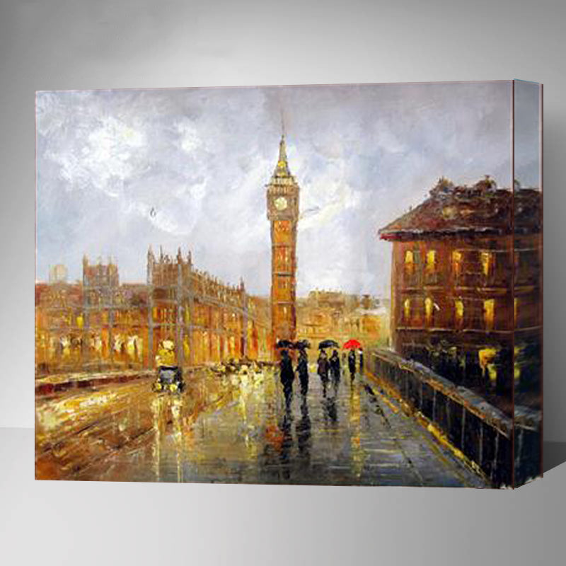 MADE4U [ London Series ] [ 20" ] [ Thicker (1") ] [ Wood Framed ] Paint By Numbers Kit with Brushes and Paints ( London HHGZGX6838 )