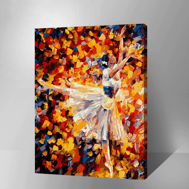 MADE4U [ Impressionism Series ] [ 20" ] [ Thicker (1") ] [ Wood Framed ] Paint By Numbers Kit with Brushes and Paints ( Ballet HHGZGX7871 )