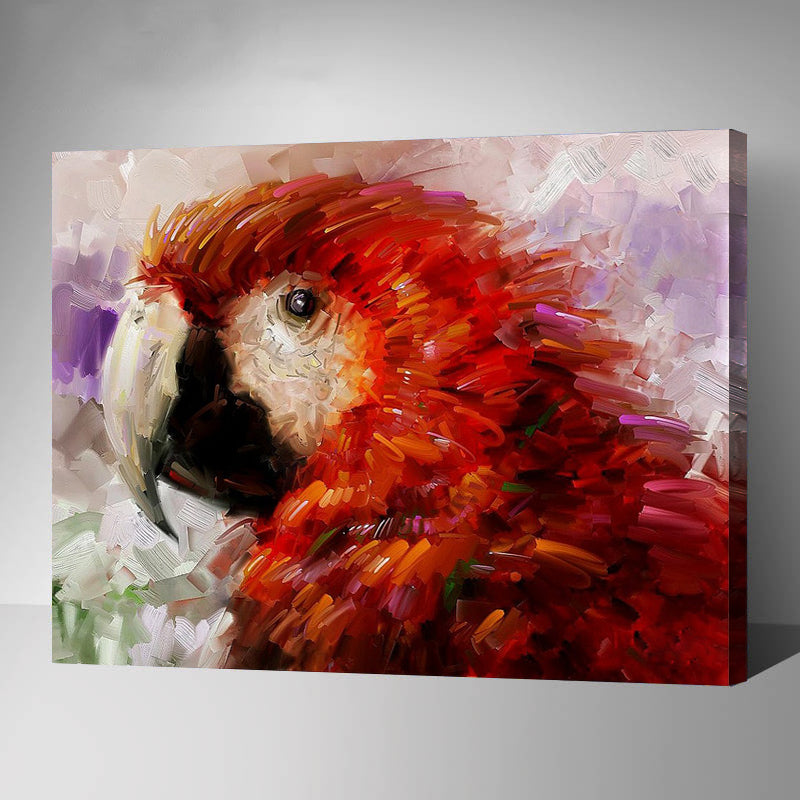 MADE4U [ Impressionism Series ] [ 20" ] [ Thicker (1") ] [ Wood Framed ] Paint By Numbers Kit with Brushes and Paints ( Parrot HHGZGX8214 )