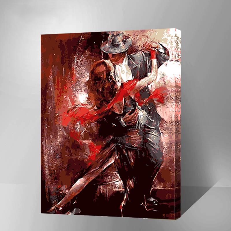 MADE4U [ Dance and Musical Series ] [ 20" ] [ Thicker (1") ] [ Wood Framed ] Paint By Numbers Kit with Brushes and Paints (Dancers GX8950)