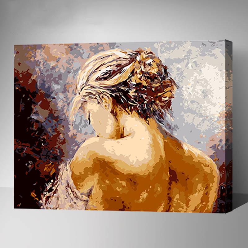 MADE4U [ Figure Series ] [ 20" ] [ Thicker (1") ] [ Wood Framed ] Paint By Numbers Kit with Brushes and Paints (Shadow GX9000)