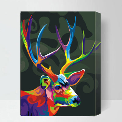 MADE4U [ Symphony Series ] [ 20" ] [ Thicker (1") ] [ Wood Framed ] Paint By Numbers Kit with Brushes and Paints ( Deer HHGZGX930 )