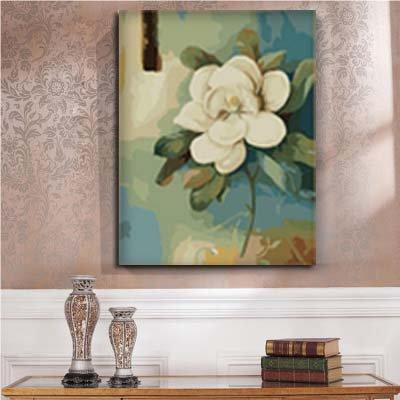 MADE4U [ Hibiscus Series ] [ 20" ] [ Wood Framed ] Paint By Numbers Kit with Brushes and Paints ( Hibiscus G470 )