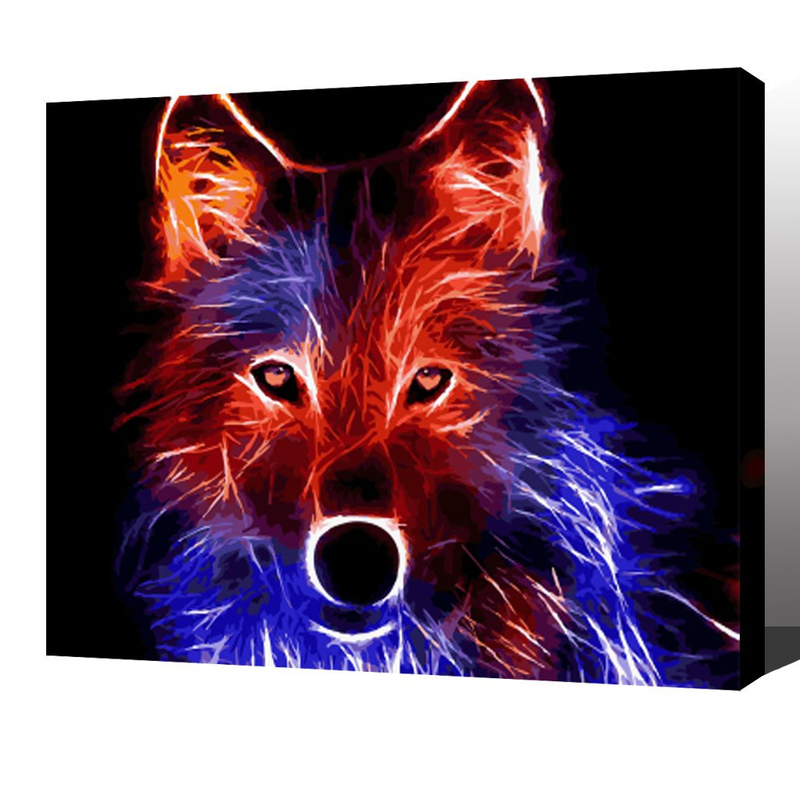 MADE4U [ Colorful Series ] [ 20" ] [ Wood Framed ] Paint By Numbers Kit with Brushes and Paints