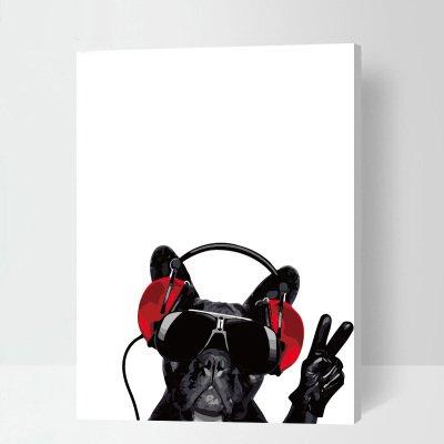 MADE4U [ Pet series ] [ 20" ] [ Thicker (1") ] [ Wood Framed ] Paint By Numbers Kit with Brushes and Paints ( Dog C ) QS037
