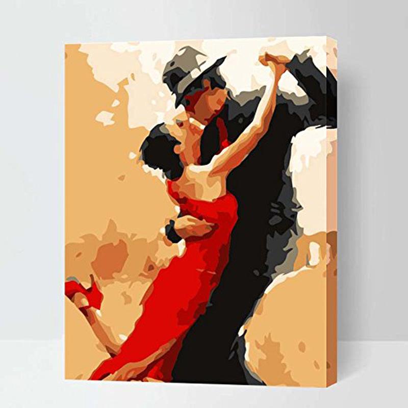 MADE4U [ Dance and Girl Series ] [ 20" ] [ Wood Framed ] Paint By Numbers Kit with Brushes and Paints ( Dance and Girl RXNHI0236 )