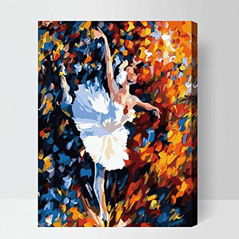 MADE4U [ Dance and Girl Series ] [ 20" ] [ Wood Framed ] Paint By Numbers Kit with Brushes and Paints ( Dance and Girl RXNHI5463 )