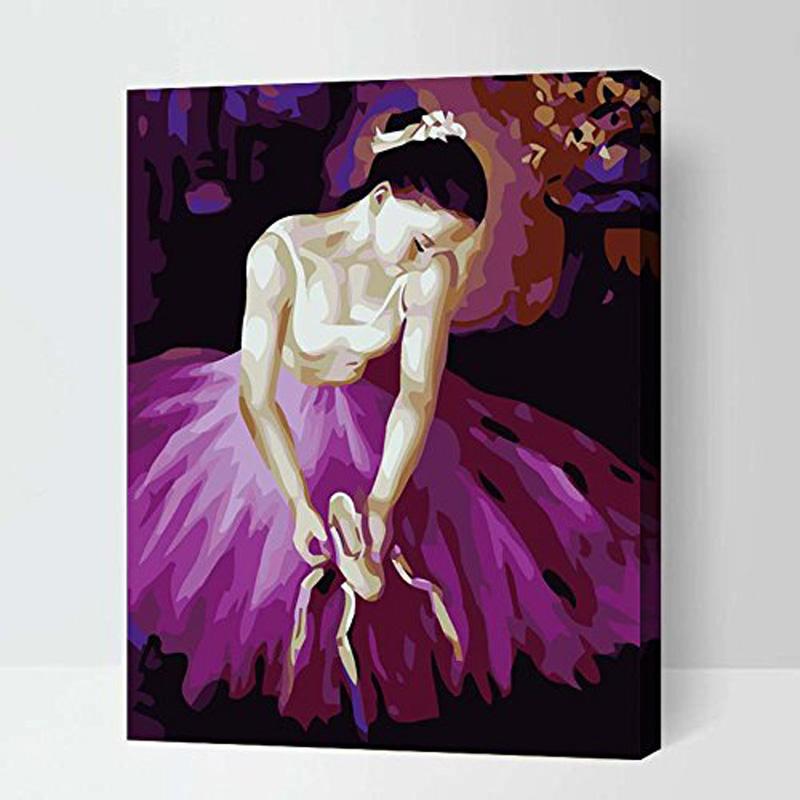 MADE4U [ Dance and Girl Series ] [ 20" ] [ Wood Framed ] Paint By Numbers Kit with Brushes and Paints ( Dance and Girl RXNHI5473 )
