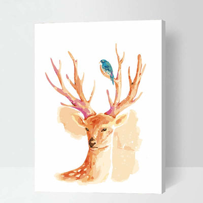 MADE4U [ Deer Series ] [ 20" ] [ Wood Framed ] Paint By Numbers Kit with Brushes and Paints ( Deer THSJ012 )