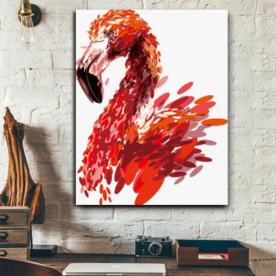 MADE4U [ Flamingo Series ] [ 20" ] [ Wood Framed ] Paint By Numbers Kit with Brushes and Paints ( Flamingo THSJ076 )