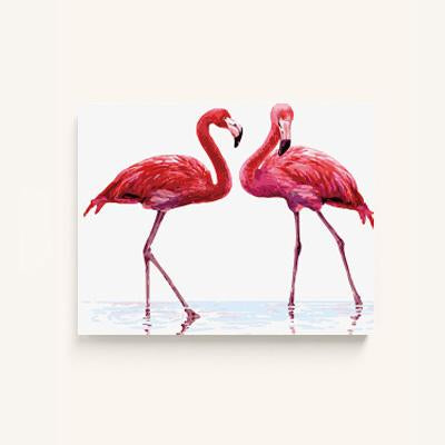 MADE4U [ Flamingo Series ] [ 20" ] [ Wood Framed ] Paint By Numbers Kit with Brushes and Paints ( Flamingo THSJ078 )