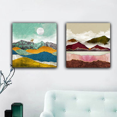 MADE4U [ Abstract Series ] [ 16" ] [ Thicker Wood Framed ] Paint By Numbers Kit with Brushes and Paints ( Great Saver Bundle of 2 XL113X203 )