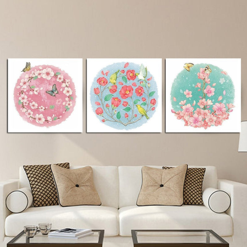MADE4U [ Happy Moon Series ] [ 16" ] [ Thicker Wood Framed ] Paint By Numbers Kit with Brushes and Paints ( Flowers Great Saver Bundle of 3 XL114X306 )