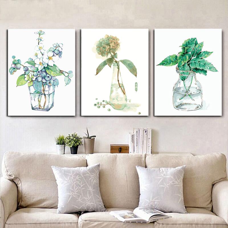 MADE4U [ Plant Flowers Series ] [ 20" ] [ Thicker (1") ] [ Wood Framed ] Paint By Numbers Kit with Brushes and Paints ( Flowers Great Saver Bundle of 3 XL84X305 )