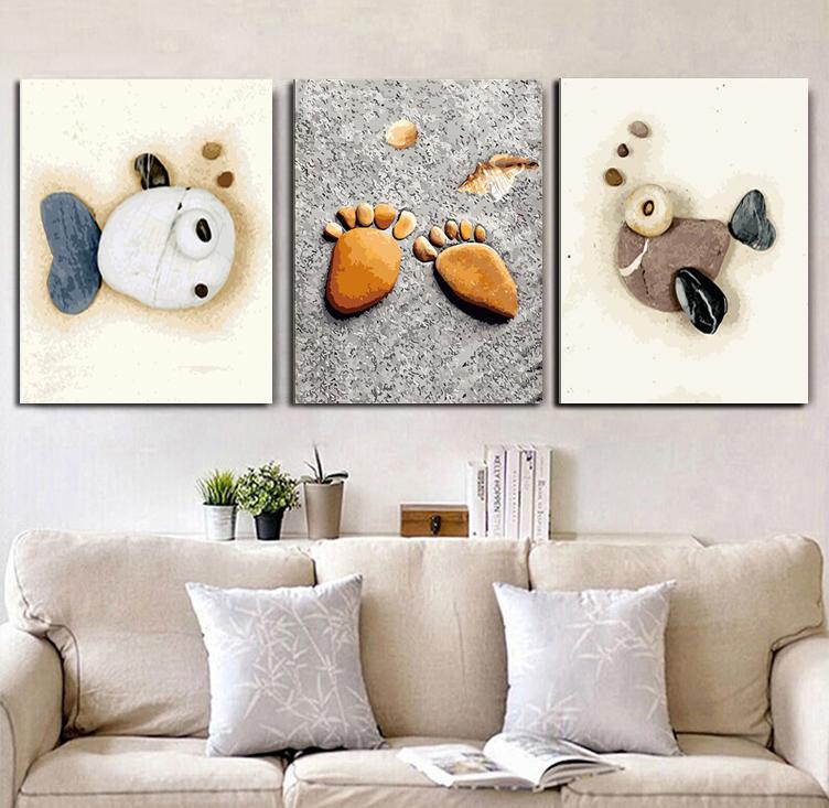 MADE4U [ Fish ] [ 20" ] [ Thicker (1") ] [ Wood Framed ] Paint By Numbers Kit with Brushes and Paints ( Fish Great Saver Bundle of 3 XL93X203 )