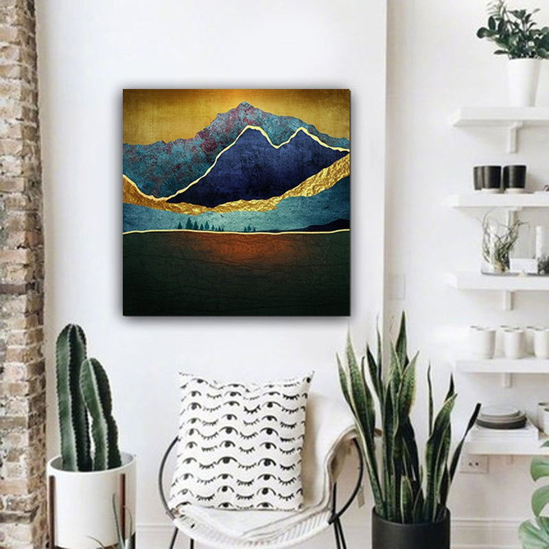 MADE4U [ Abstract Series ] [ 16" ] [ Thicker Wood Framed ] Paint By Numbers Kit with Brushes and Paints ( Nordic Mountains YHFPI6102 )