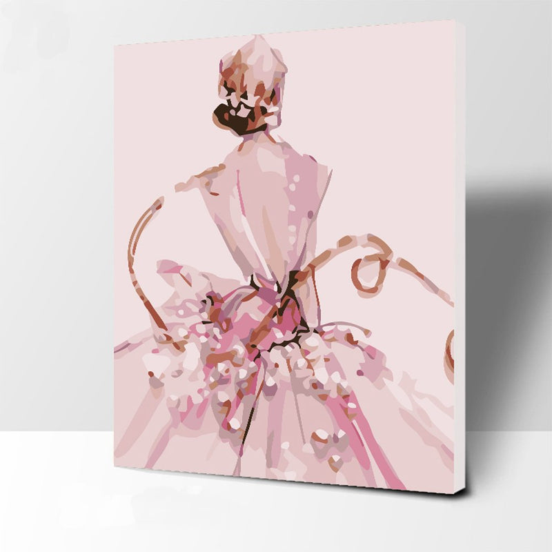 MADE4U [ Wedding Dress Series ] [ 20" ] [ Wood Framed ] Paint By Numbers Kit with Brushes and Paints ( Wedding Dress RXHSI5560 )