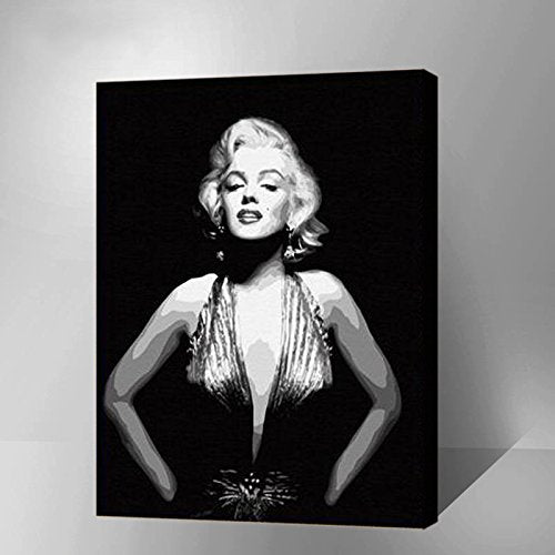 Made4u [ 20" ] [ Wood Framed ] Paint By Numbers Kit for Adult ( Marilyn Monro HHGZG002 )