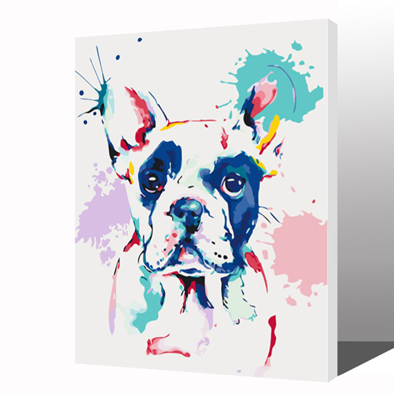MADE4U [ Animal Series ] [ 20" ] [ Wood Framed ] Paint By Numbers Kit with Brushes and Paints ( Dog HHGZGX26787 ) NEW