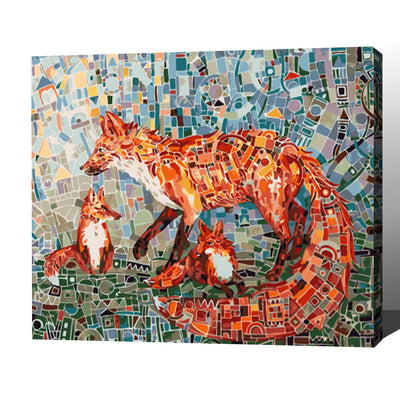 MADE4U [ Cute Animal Series ] [ 20" ] [ Wood Framed ] Paint By Numbers Kit with Brushes and Paints ( Fox HHGZGX21557 ) NEW
