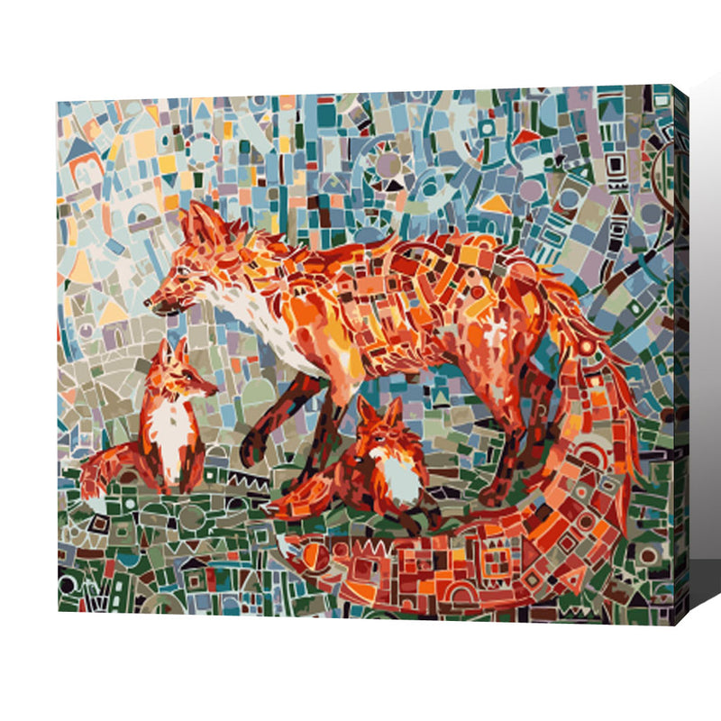 MADE4U [ Cute Animal Series ] [ 20" ] [ Wood Framed ] Paint By Numbers Kit with Brushes and Paints ( Fox HHGZGX21557 ) NEW